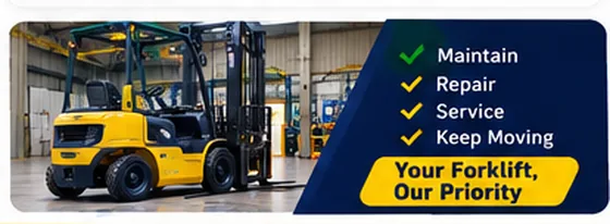Forklift service workshop